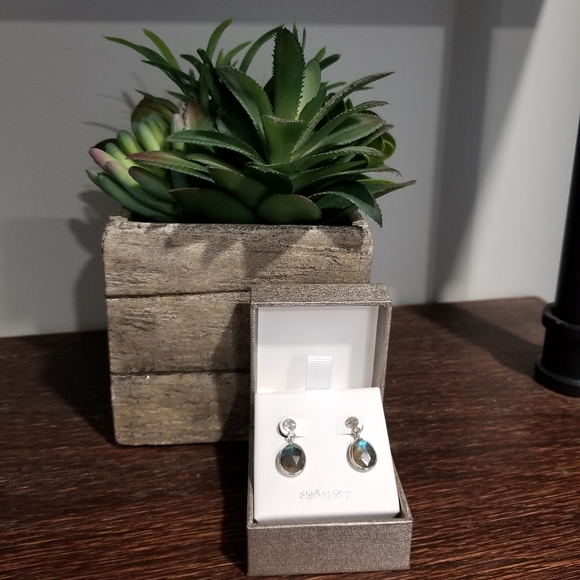💎LABRADORITE STERLING SILVER EARRINGS